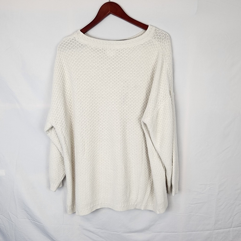 Fat Face Cream Ivory Chunky Knit Fisherman Sweater Women's Size 20 - Picture 2 of 8